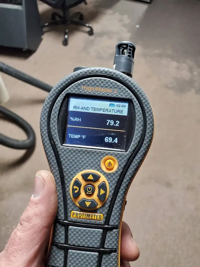 Moisture meter humidity assessment for Mold Remediation & Removal in Raisin